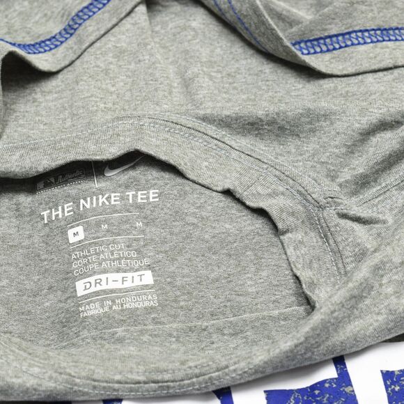 Nike Men T Shirt Short Sleeve Polyester Gray Size M Dri Fit Texas Rangers MLB - Picture 7 of 8